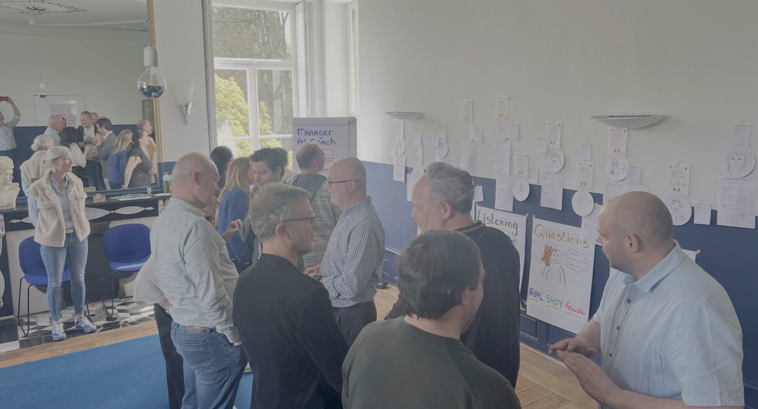Professionals practising coaching conversations in a European learning programme