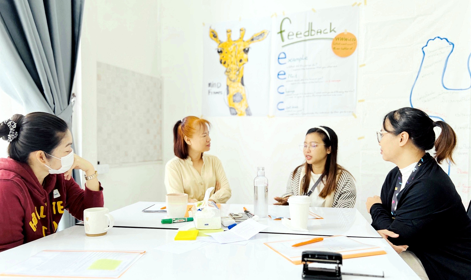 Professionals taking part in an interactive learning session